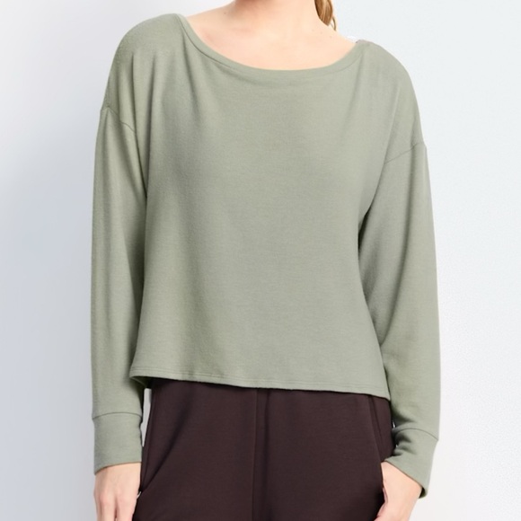 Beyond Yoga Tops - Beyond Yoga Sage Green Sweatshirt